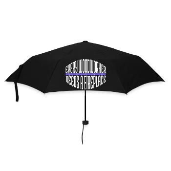 carpenter work tshirts birthday safety helmet - Umbrella (small) - black - Front