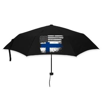 American finland flag - Umbrella (small) - black - Front