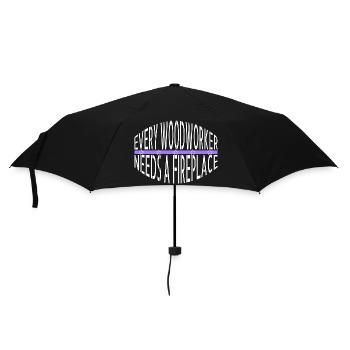 gift idea present safety helmet lumberjack geek - Umbrella (small) - black - Front