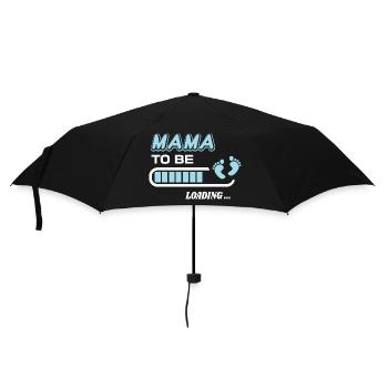 zukünftige Mutter. Warten Sie auf Geburtsgeschenk - Regenschirm (klein) - Schwarz - Vorne