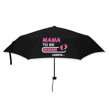 future maman. Patienter cadeau naissance - Parapluie standard - noir - Devant