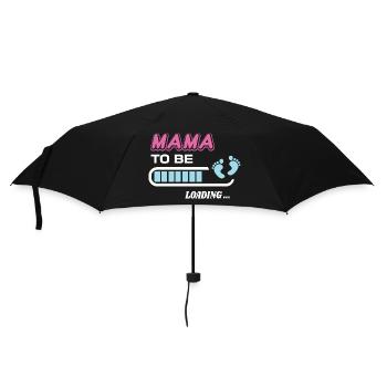 future maman. Patienter cadeau naissance - Parapluie standard - noir - Devant