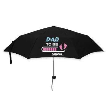 zukünftiger Vater. Warten Sie auf Geburtsgeschenk - Regenschirm (klein) - Schwarz - Vorne