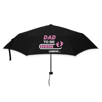 zukünftiger Vater. Warten Sie auf Geburtsgeschenk - Regenschirm (klein) - Schwarz - Vorne