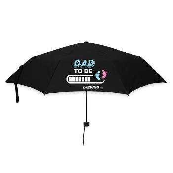 zukünftiger Vater. Warten Sie auf Geburtsgeschenk - Regenschirm (klein) - Schwarz - Vorne