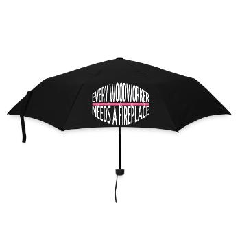 carpenter joke tree feller forestry - Umbrella (small) - black - Front