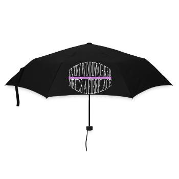 drôle de charpentier menuisier abatteur d’arbres hearbeat - Parapluie standard - noir - Devant