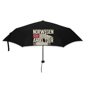 Norwegen Angeltour - Regenschirm (klein) - Schwarz - Vorne