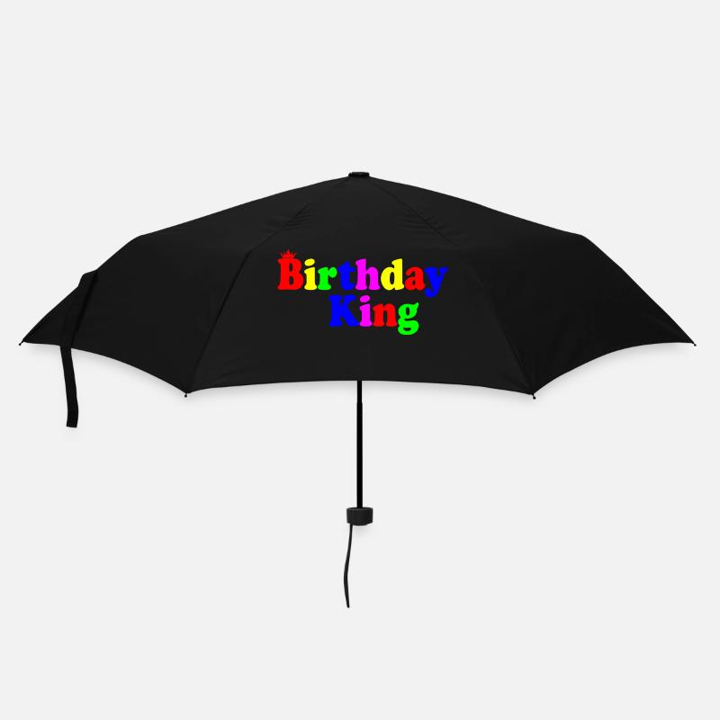 Birthday king - Regenschirm (klein) - Schwarz