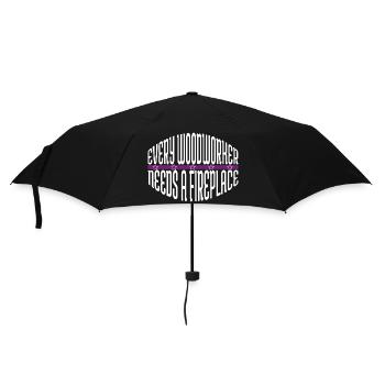 construction carpenter woodcutter - Umbrella (small) - black - Front