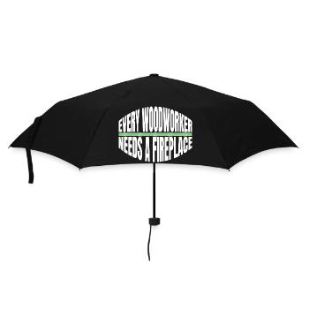 birthday present idea jokes chainsaw grab - Umbrella (small) - black - Front