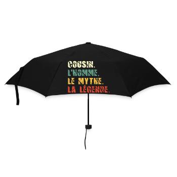 cousin l homme le mythe la légende / humour cousin - Parapluie standard - noir - Devant