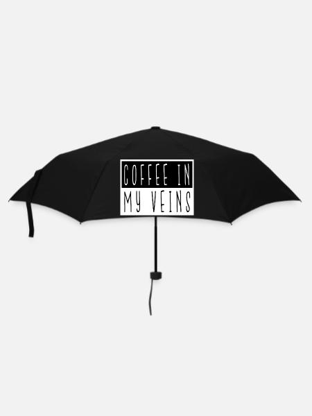 statement caffeine funny quote coffee lover - Regenschirm (klein) - Schwarz
