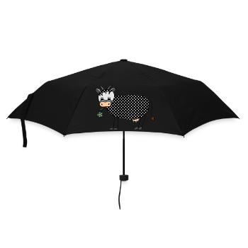 Kuh - Regenschirm (klein) - Schwarz - Vorne