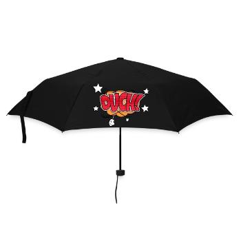 Ouch! Comic Style Bubble Graffiti Lettering - Umbrella (small) - black - Front