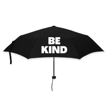 Sei freundlich - Christliche Zitate - Regenschirm (klein) - Schwarz - Vorne