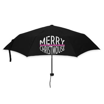 Couples Mouse Dinosaur Moon Don't Worry Okay Fine - Umbrella (small) - black - Front