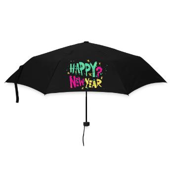 Happy New Year - Regenschirm (klein) - Schwarz - Vorne