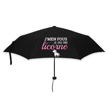 Licorne j' men fous je suis une licorne humour - Parapluie standard - noir - Devant