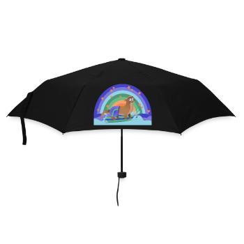 Otter Surfing Rainbow Kidcore Kids Cadeau - Parapluie standard - noir - Devant
