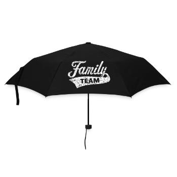 Family Team (Vintage / White) - Umbrella (small) - black - Front