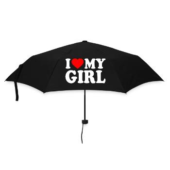 I love my girl - Regenschirm (klein) - Schwarz - Vorne