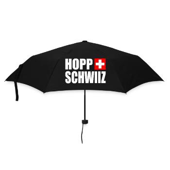 Hopp schwiiz - Parapluie standard - noir - Devant