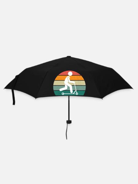RetroScooter - Regenschirm (klein) - Schwarz