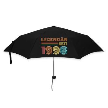 LEGENDÄR seit 1998 Geburtstag - Regenschirm (klein) - Schwarz - Vorne