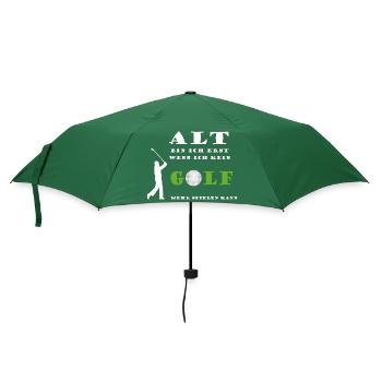 Golfspieler Golf Sport Alter altern junggeblieben - Regenschirm (klein) - Flaschengrün - Vorne