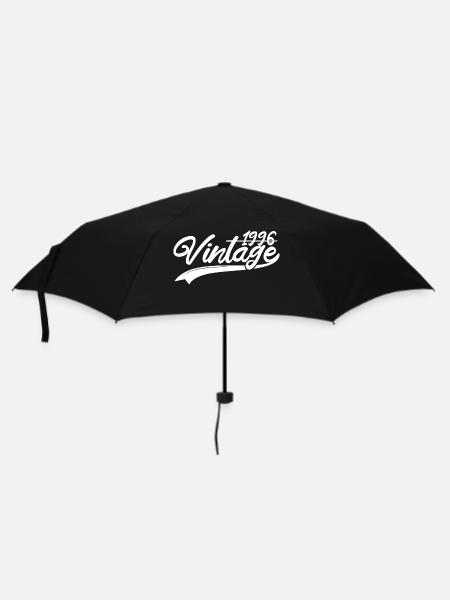 Vintage 1996 Geburtstagsgeschenk 1996 - Regenschirm (klein) - Schwarz