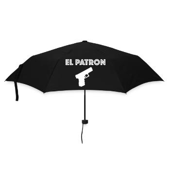 El Patron! Mafia Pablo Escobar lustige Sprüche Fun - Regenschirm (klein) - Schwarz - Vorne