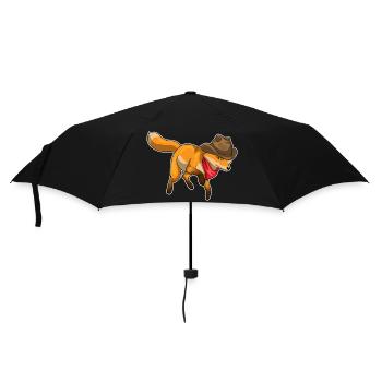 Fox Cowboy Cowboy Hat - Umbrella (small) - black - Front