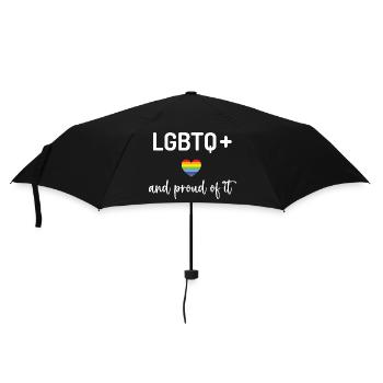 Pride Month - LGBTQ+ und stolz darauf - Regenschirm (klein) - Schwarz - Vorne