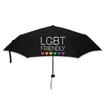 LGBT-freundlich - Regenschirm (klein) - Schwarz - Vorne