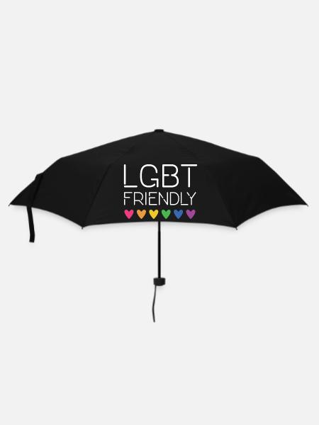LGBT-freundlich - Regenschirm (klein) - Schwarz