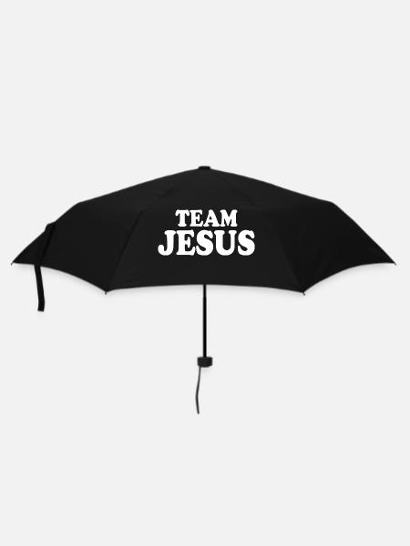 Team jesus - Regenschirm (klein) - Schwarz