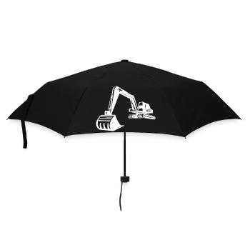 Excavator Silhouette, Precise Design for - Umbrella (small) - black - Front