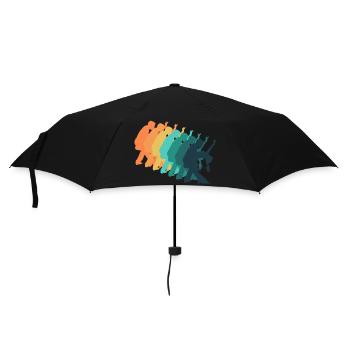 Retro dance - Umbrella (small) - black - Front