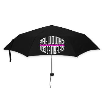 Plumber Funny Carpenter Birthday Present Idea - Umbrella (small) - black - Front
