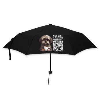 Bolonkas Hunden Spruch Bolonka Zwetna Hund Bolonka - Regenschirm (klein) - Schwarz - Vorne