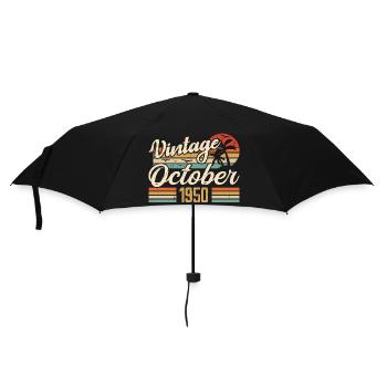 Octobre 1950 Cadeau Anniversaire - 1950 - Parapluie standard - noir - Devant