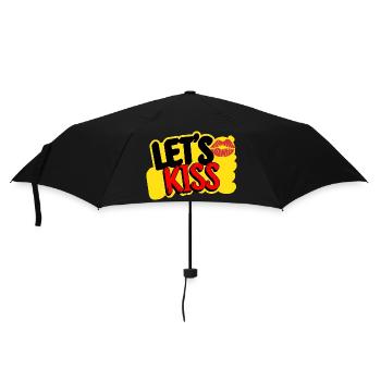 Let's Kiss: Weil Liebe in der Luft liegt! - Regenschirm (klein) - Schwarz - Vorne