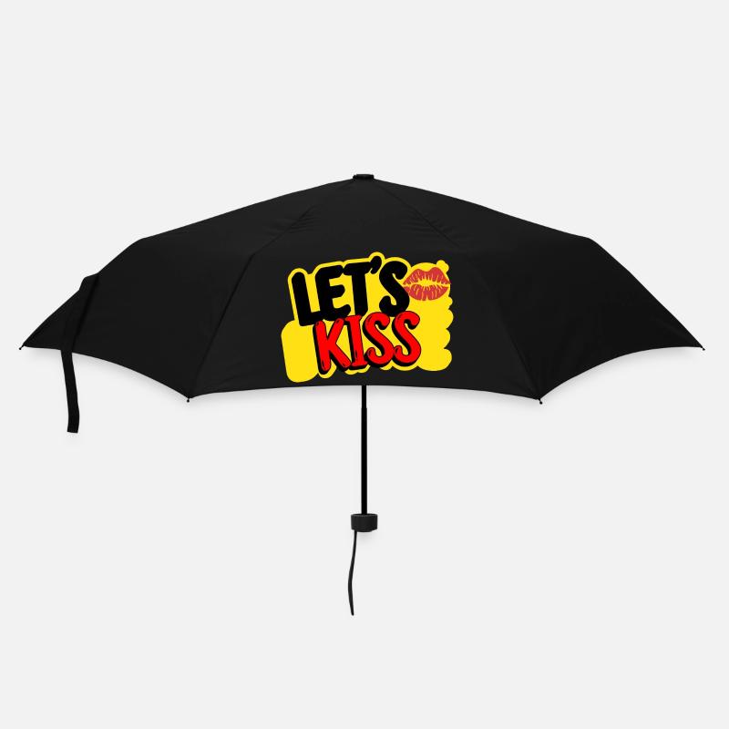Embrassons-nous : parce qu’il y a de l’amour dans l’air ! - Parapluie standard - noir