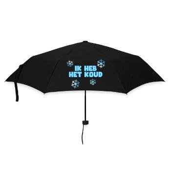 Mir ist kalt. Für die Kälte. Humor* - Regenschirm (klein) - Schwarz - Vorne