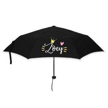 Zoey Name Crown - Umbrella (small) - black - Front