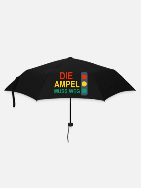 Die Ampel muss Weg - Regenschirm (klein) - Schwarz