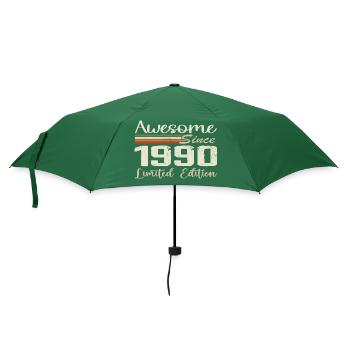 Birthday 34 Years Vintage 1990 Gift 1990 - Umbrella (small) - bottlegreen - Front