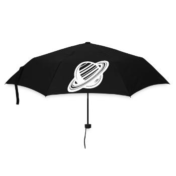 Planète aux anneaux avec système d’anneaux dans le système solaire - Parapluie standard - noir - Devant