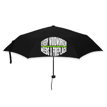 Charpentier Citations T-shirts Casque de sécurité de menuisier - Parapluie standard - noir - Devant